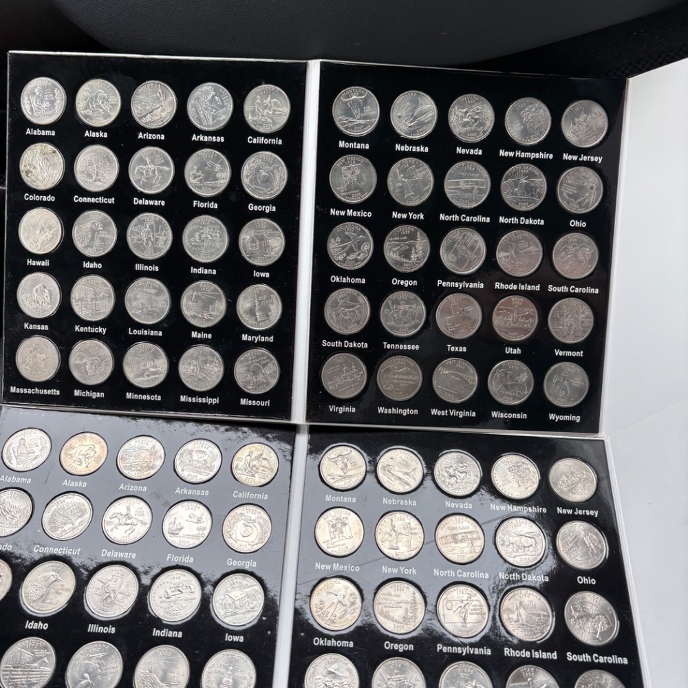 3 Full Sets of 50 State Quarter Collections with Book Holder - Picture 3 of 13